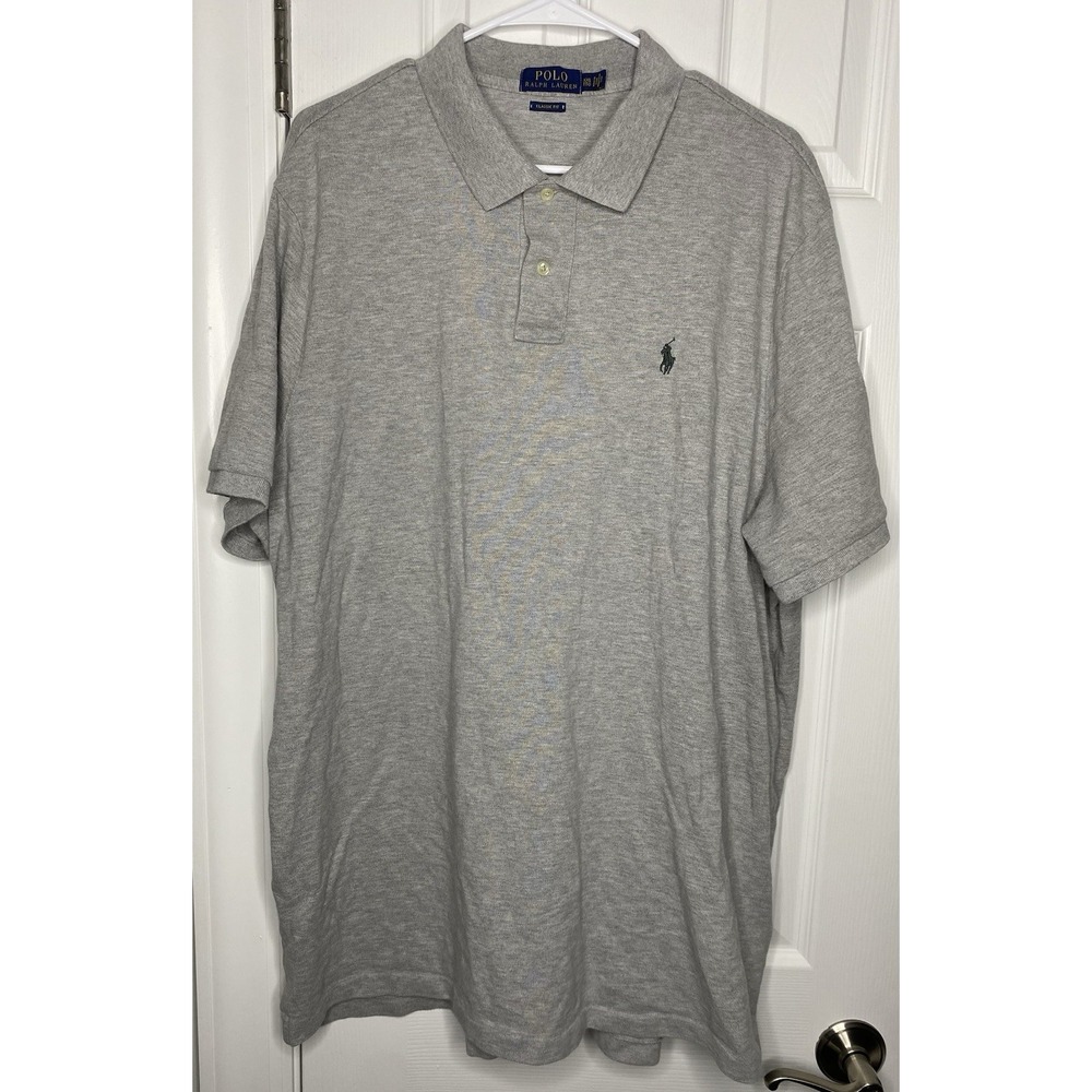 Polo Ralph Lauren Men's Classic‎ Fit Polo Shirt Grey Size XXL